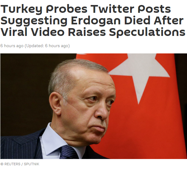 埃尔多安怎么了？土耳其网上竟疯传“总统已死”，政府起诉30人600671天目药业