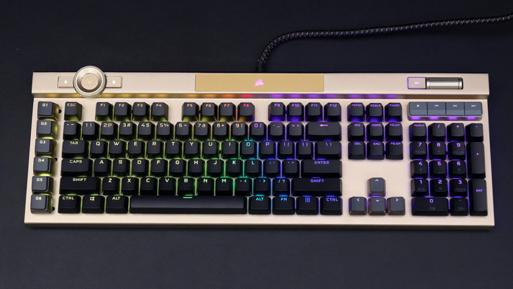 美商海盗船k100rgb璀璨金特别版简评耀眼金光