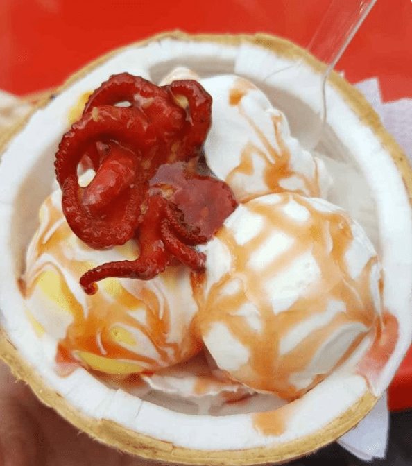 奇葩美食:章鱼冰淇淋