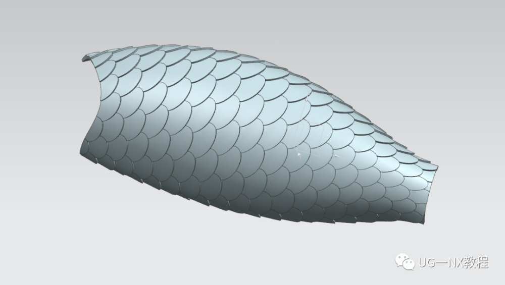ugnx如何绘制曲面上的鱼鳞这个思路可以参考一下