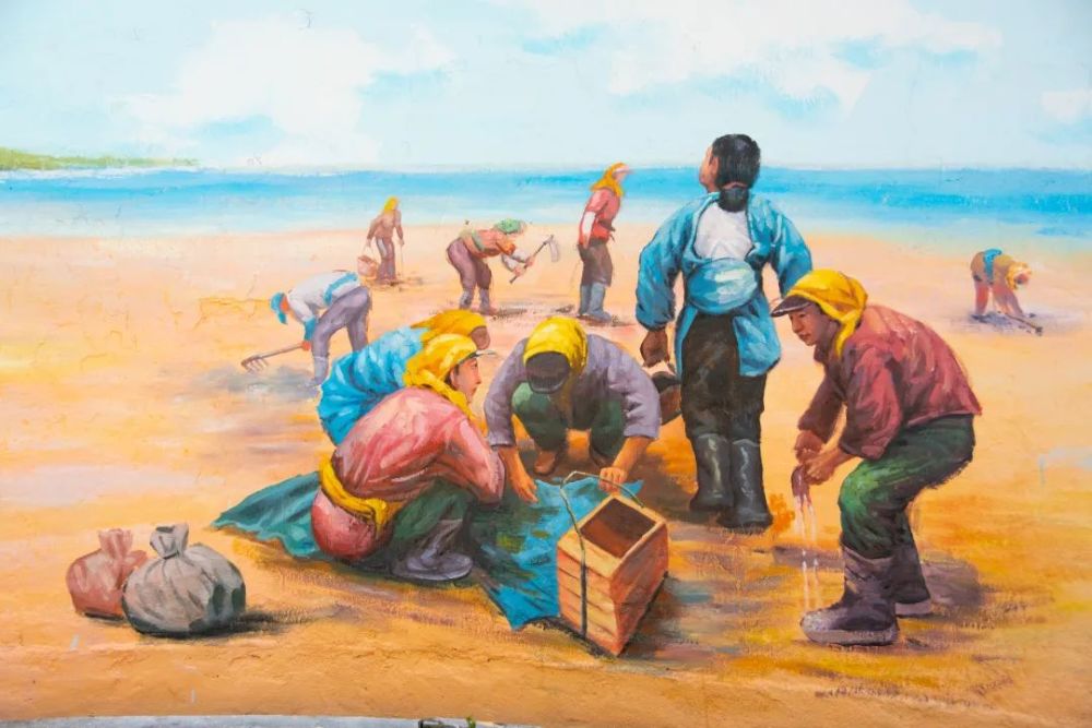 "西一经济社通过描画渔民劳作的墙绘,展示了渔耕文化的魅力,夯实了