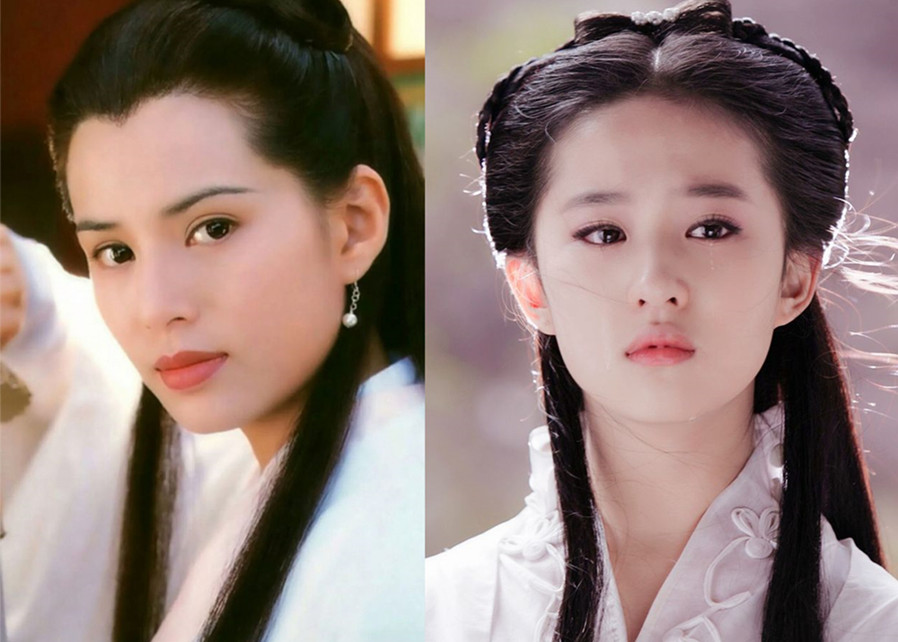 同是演小龙女把刘亦菲和李若彤放在一起差距就出来了