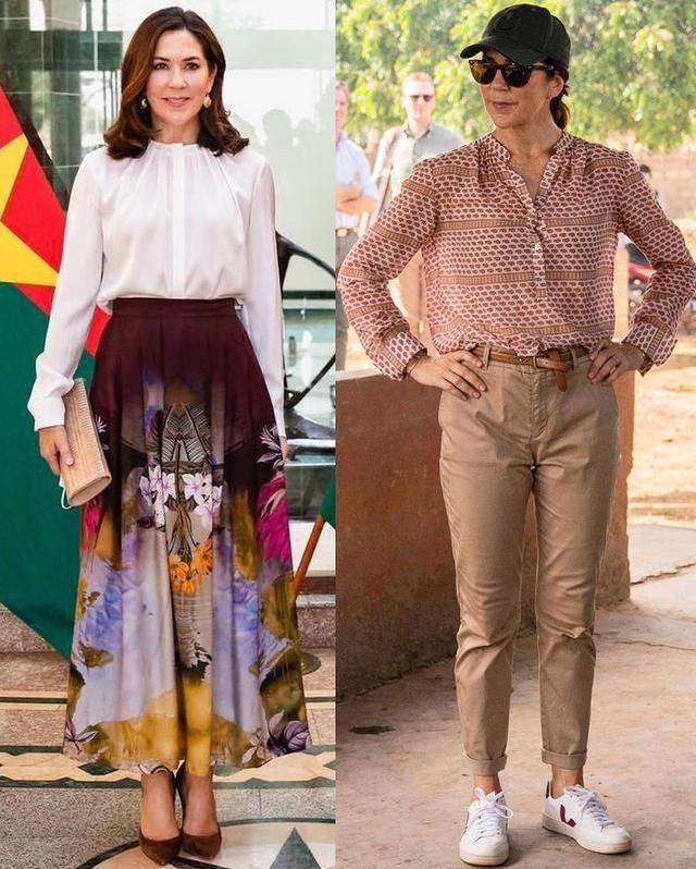 丹麦王储妃玛丽穿衣好优雅,太适合穿粉色了,风格知性又温婉