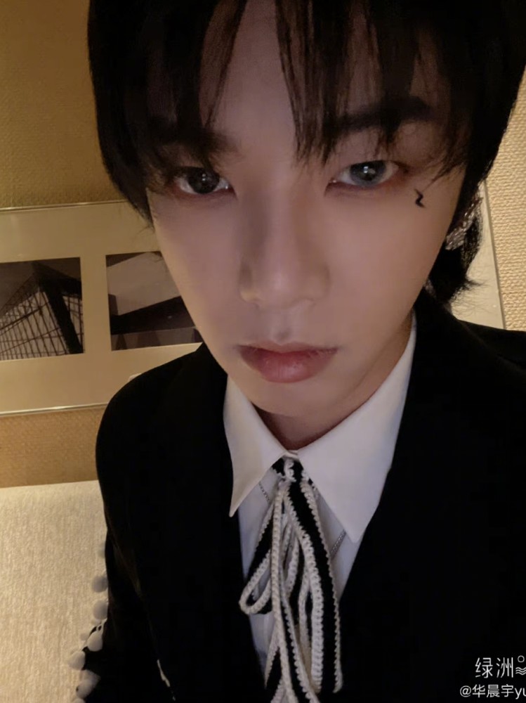 歌手华晨宇自拍照出炉