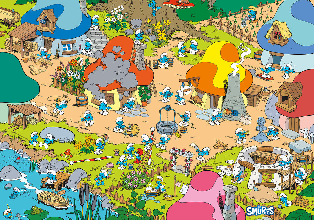 蓝精灵动画片40年中世纪的森林世外桃源