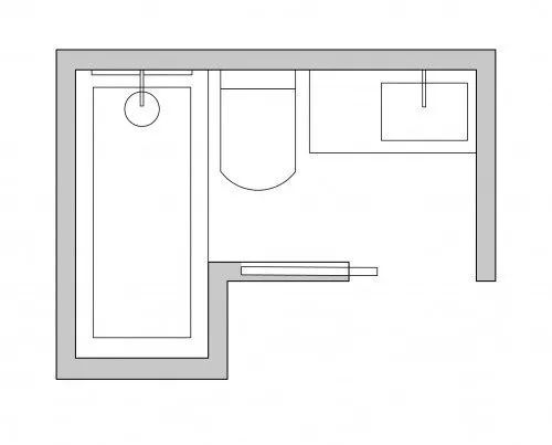 梯形卫生间设计图纸图片
