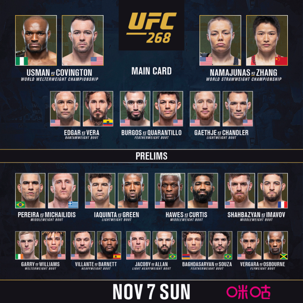 龙争虎斗|ufc268前瞻_腾讯新闻