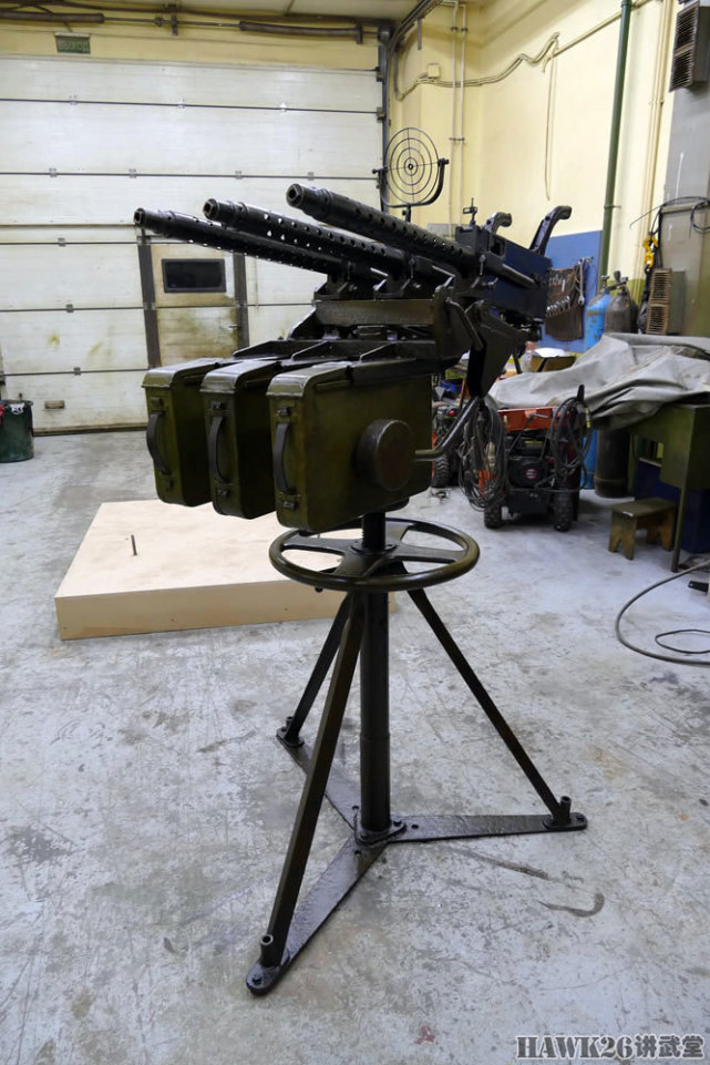 细看:pv-1航空机枪三联防空枪架 托卡列夫的杰作 目前仅存一套|费多尔