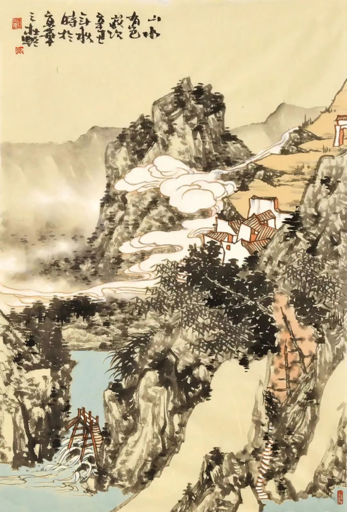 "当代美术人物"杜艳山水画,"造境为其所表,凝意为其所现"