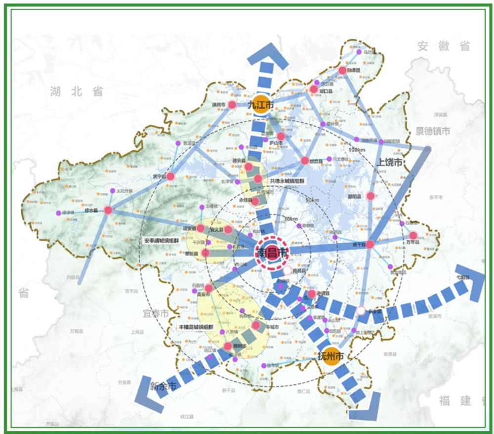 江西将建1个核心都市圈,带动2条城镇发展轴,融入长三角和大湾区