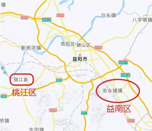 益阳未来市辖区可达4个,桃江县设区,南部高新区转正为益南区