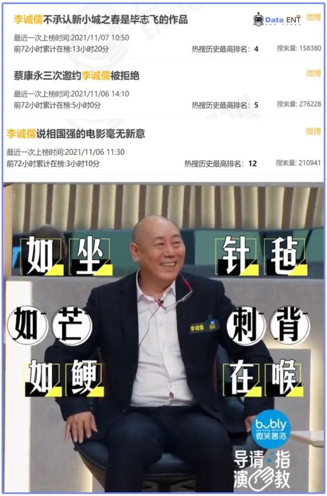 李诚儒也不负节目组所托,凭一己之力上了3个热搜,一个赛一个的"毒舌.