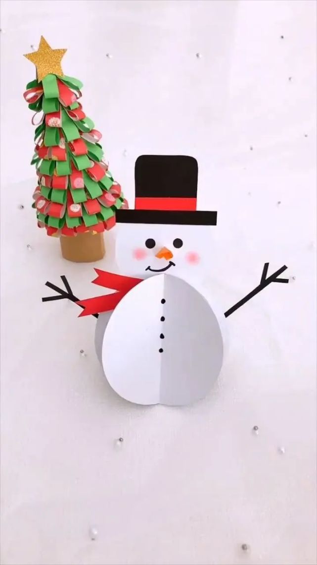 冬天的小手工——雪人|幼儿园