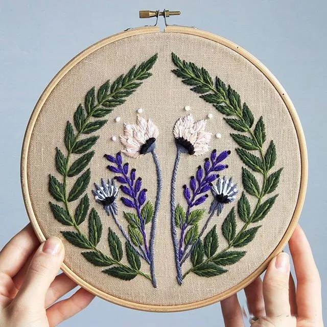 再普通的衣服也变得高级唯美的花与叶子刺绣几十种绣法一学就会附教程