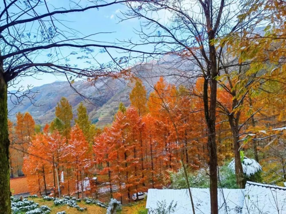 西乡红石梁初雪美景