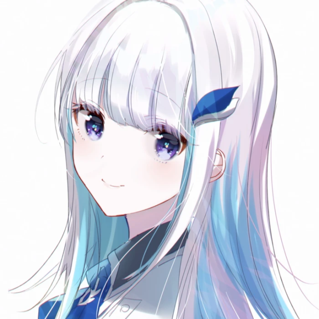 超清新可爱白发动漫女头二说好的下次一定