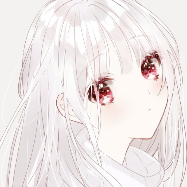 超清新可爱白发动漫女头二说好的下次一定