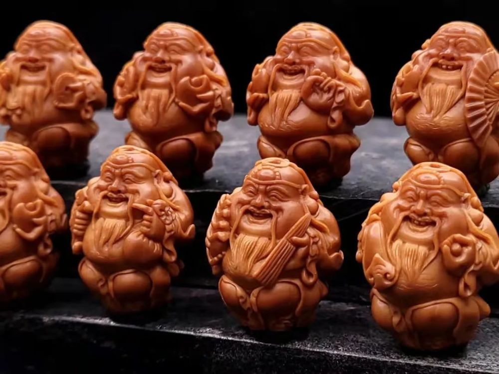 【好核雕鉴赏】:苏工名家黄玲作品《八大财神》_腾讯新闻