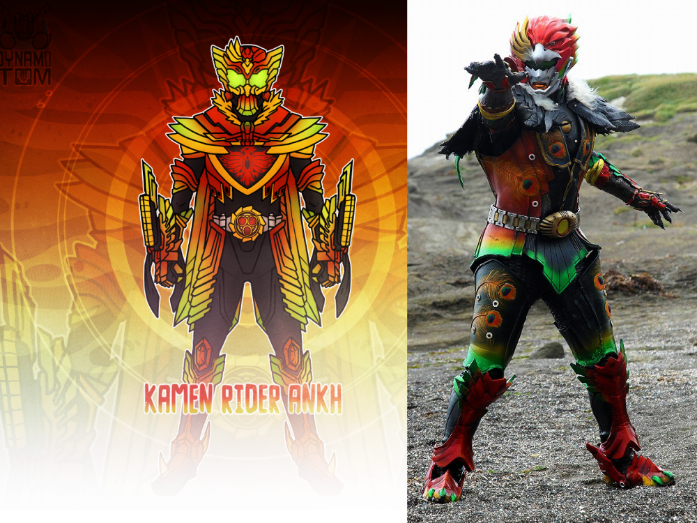 鸟系贪欲者安库的骑士形态最让小编惊讶,头部是安库怪人形态与鸟系联