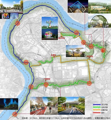 重庆首条骑行环线,30余公里智能健身道,空中4d廊桥 全长83公里的礼嘉