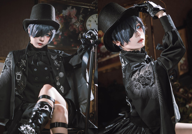 《黑执事》夏尔官方礼服,大裙摆太好看了,还送帽子和耳钉!