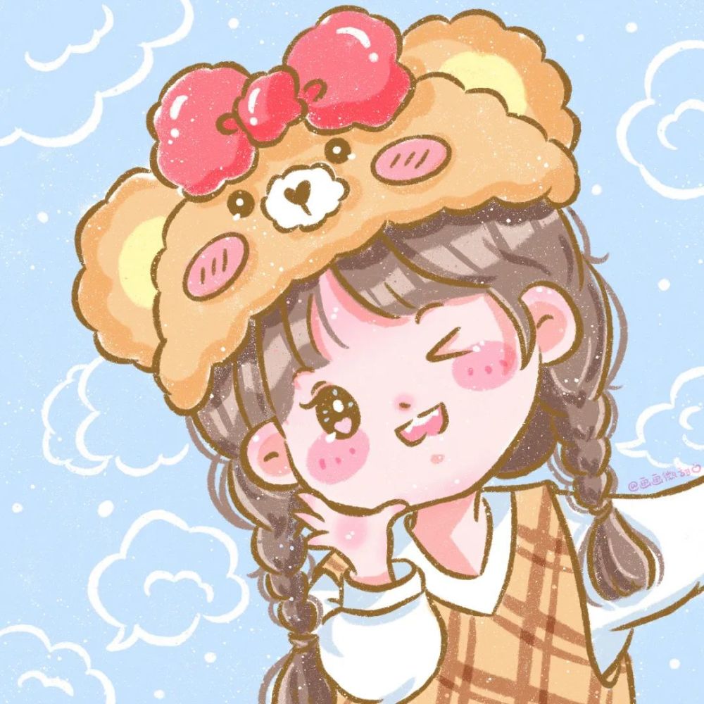 微信头像丨冬季可爱女生头像卡通头像手绘可爱头像