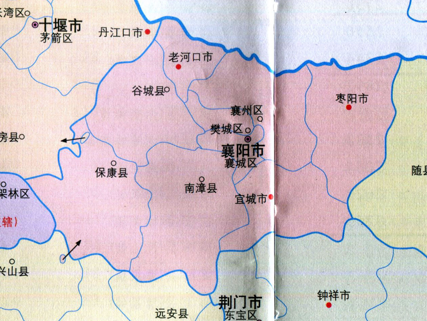 襄阳市分区图图片