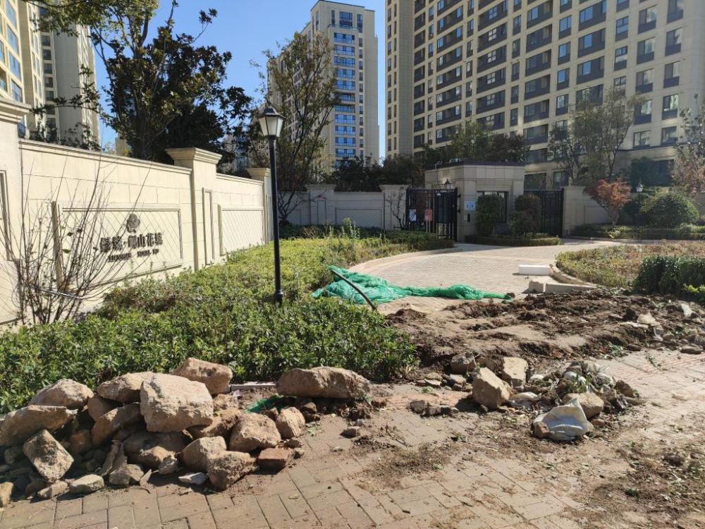 真探023案墙外垃圾场门口石头阵即墨区绿城岘山花城小区居民草鸡了