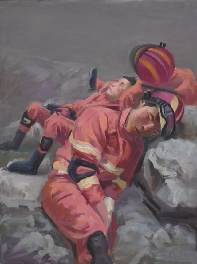画出光彩人生 绘出时代消防"当消防遇见油画"_腾讯网