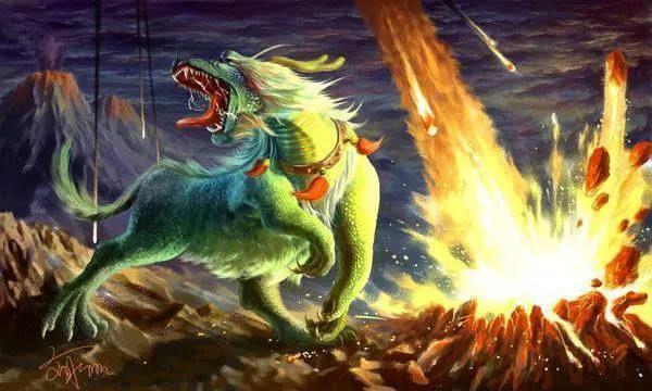 庆忌者,其状若人,其长四寸,衣黄衣,冠黄冠,戴黄盖,乘小马,好急驰.