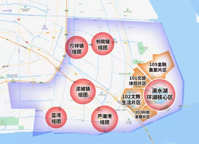 临港最新规划显示,其是"一核,四片,多组团",其中最重要的是滴水湖核心