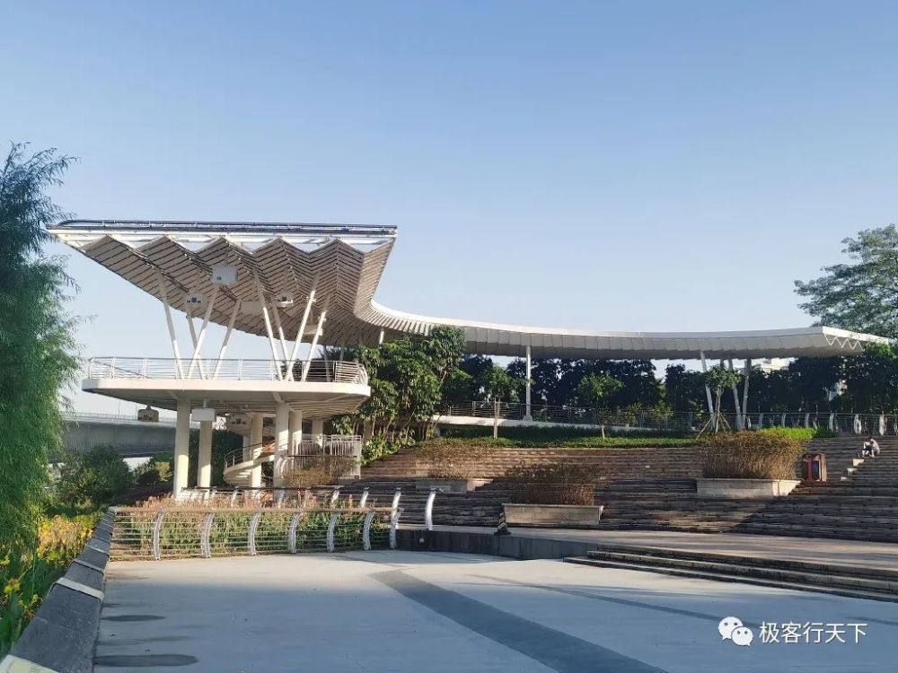 佛山新城滨河景观带公园串联起绿色珍珠是国家森林城市的样子