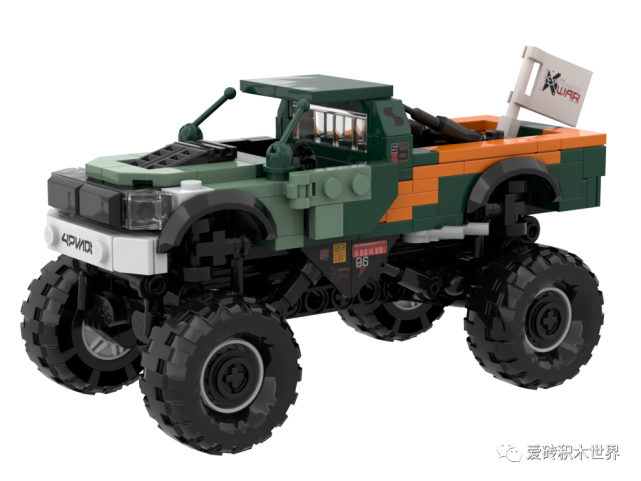 moc作品推送如履平地的巨兽大脚怪来啦乐高创意积木moc越野车