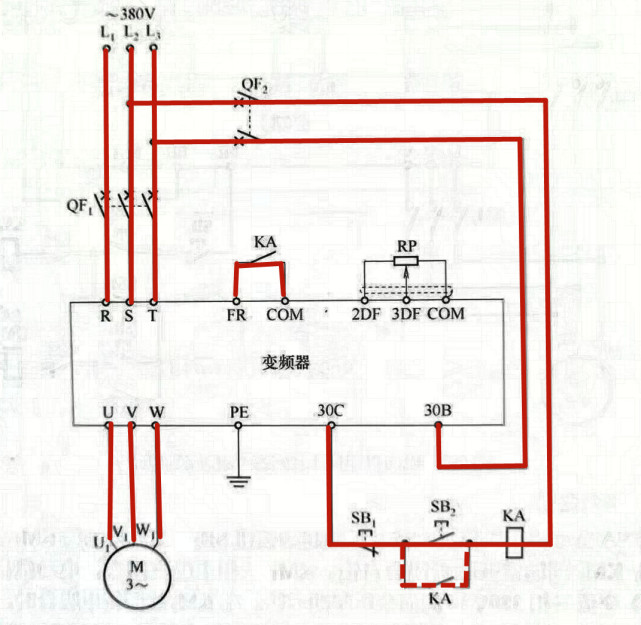 变频器按钮启动通用接法