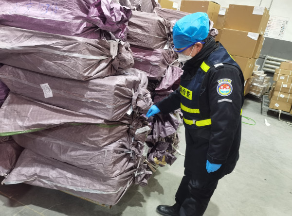 长春机场安检货力全开保障双十一货运高峰