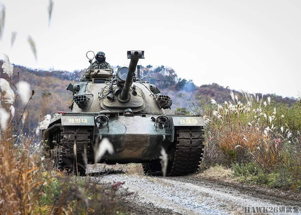 谢幕演出韩国海军陆战队m48a3k坦克实弹演习90mm主炮的怒吼