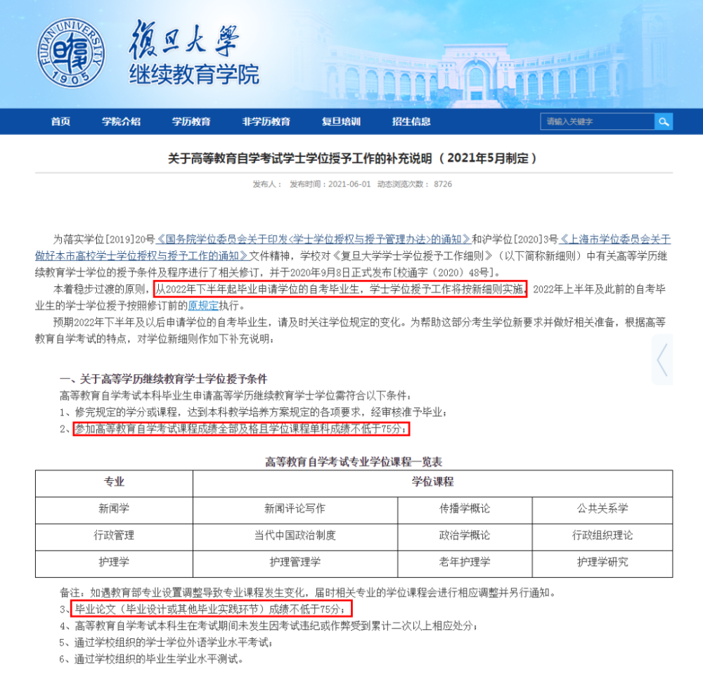 自考本科学位申请新规定！2022年正式实施！(图2)