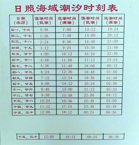 日照旅游赶海建议,赶海地点收费情况潮汐表,还有海鲜美食