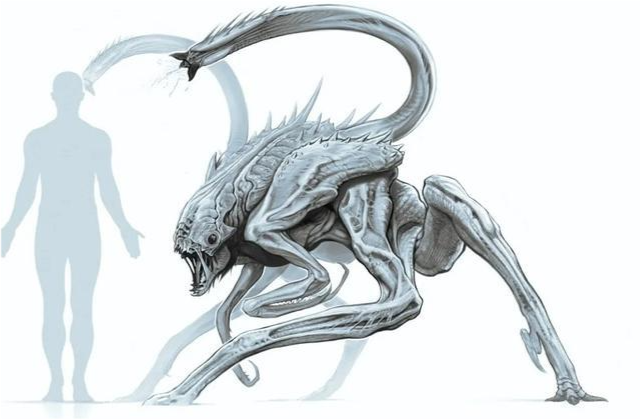 《明日之战》中的白色外星怪物"白长钉",有着灭绝星球的可怕力量设定