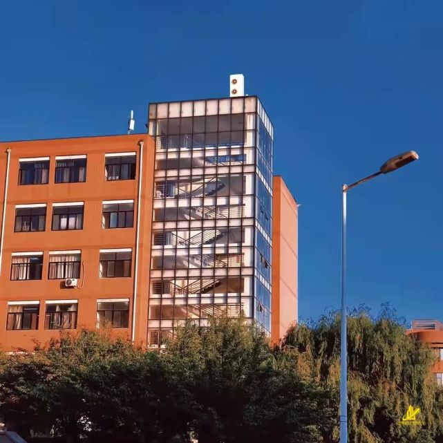 有说有笑地他们陆陆续续地走来映雪长廊迎来了第一批建大学子早课辰