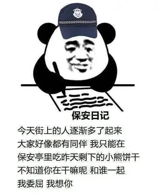 保安日記表情包對不起我是一名保安