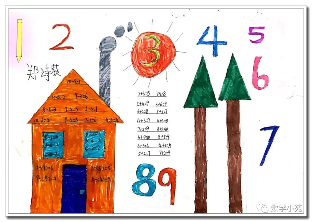 孩子们已经把10个数字学完了,他们心目中的数是怎么样的呢?