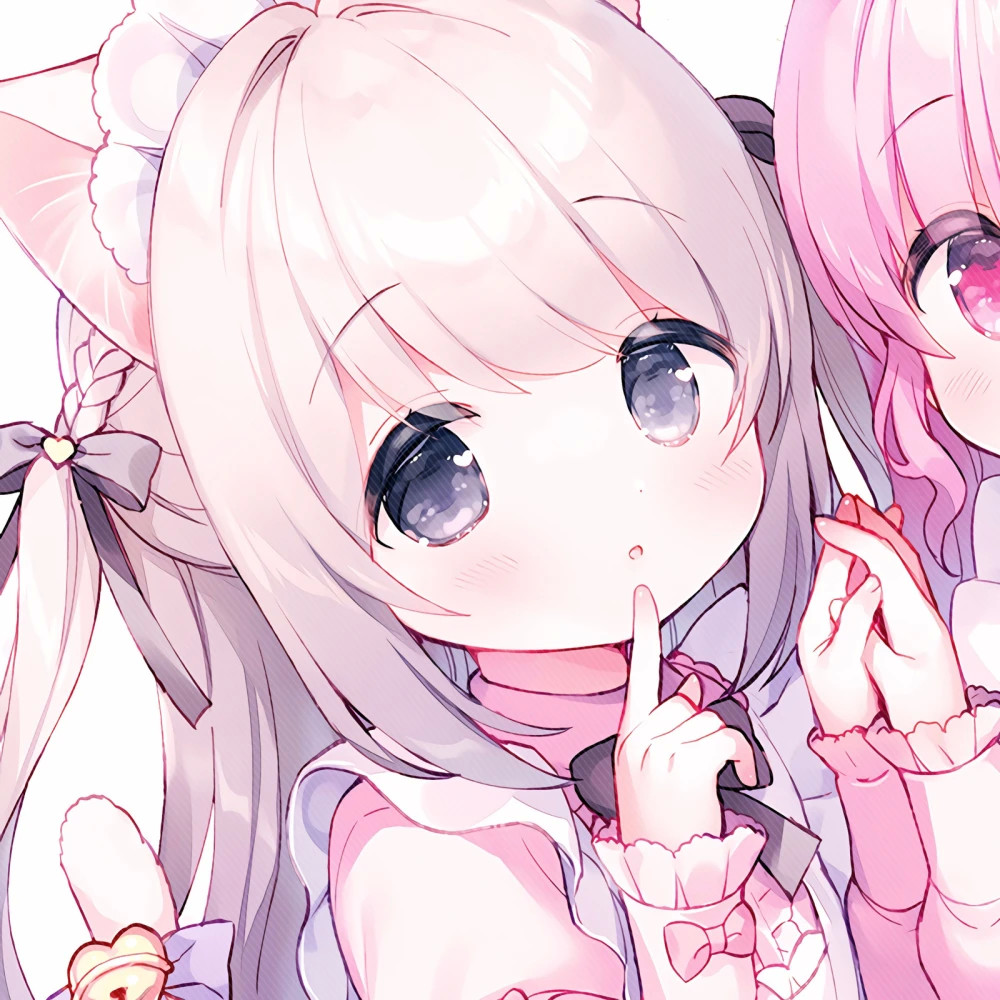 动漫姐妹头想你的时候总会忍不住和别人分享我们的故事