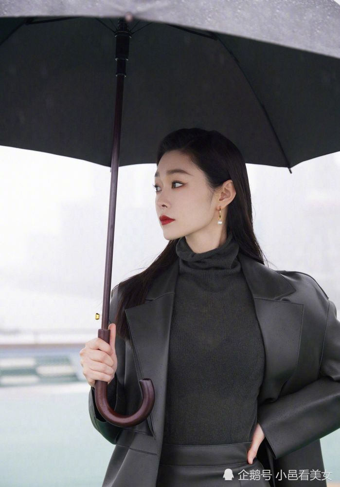 宋轶秋日雨伞朦胧写真