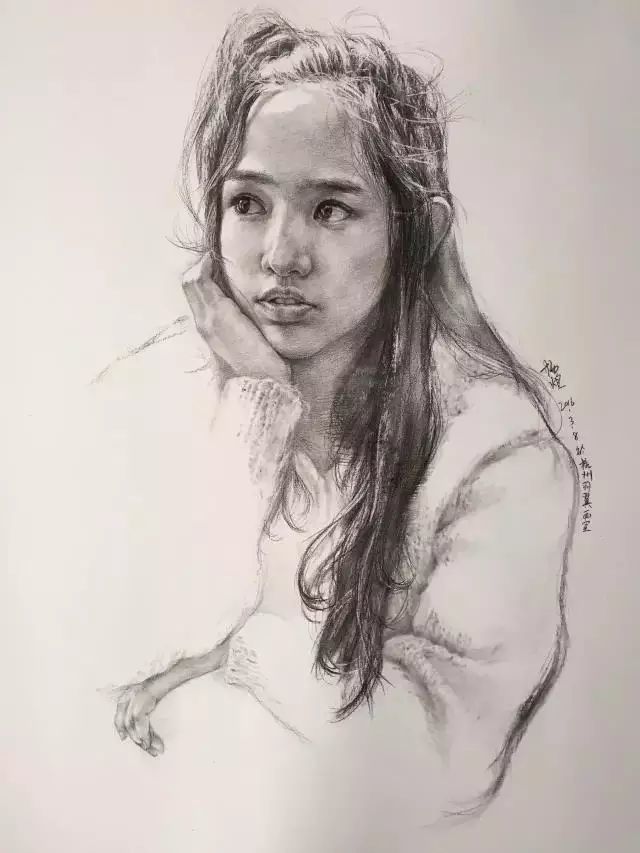 素描人物素描少女原來可以這麼美高清圖片