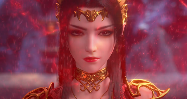 斗破美杜莎女王霸气登场身形绝美萧炎跪姿和眼神亮了