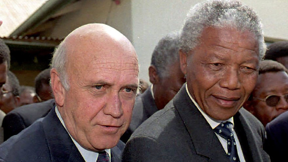 曾结束南非种族隔离时代最后的白人总统德克勒克去世