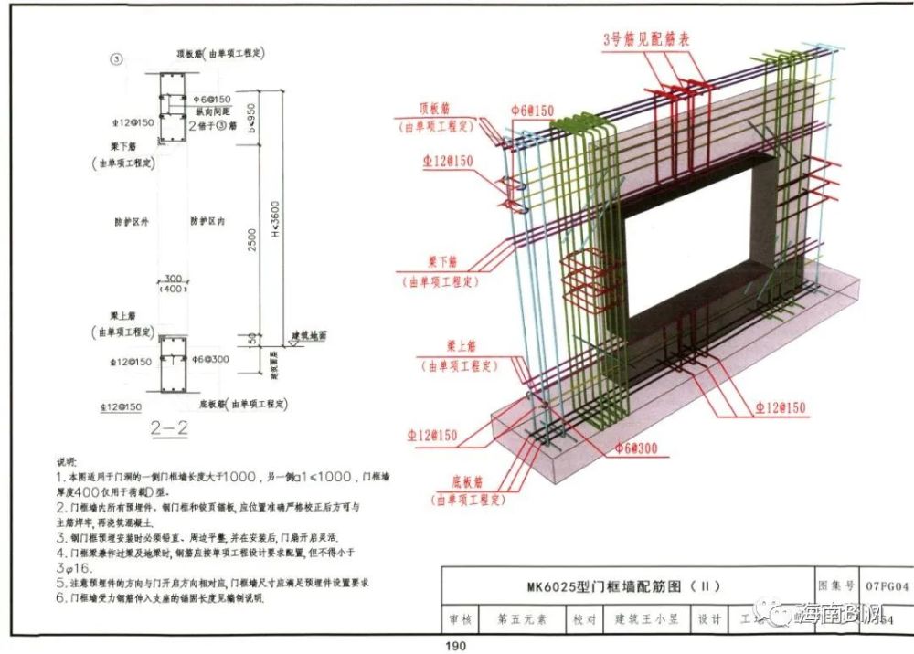 三维彩色bim人防图集详解三维人防结构立体图集07fg0105文末下载