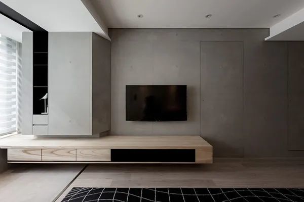 客厅隐形门隐形门即在客观的视觉感受上,能与墙面有融合性,使墙面整体