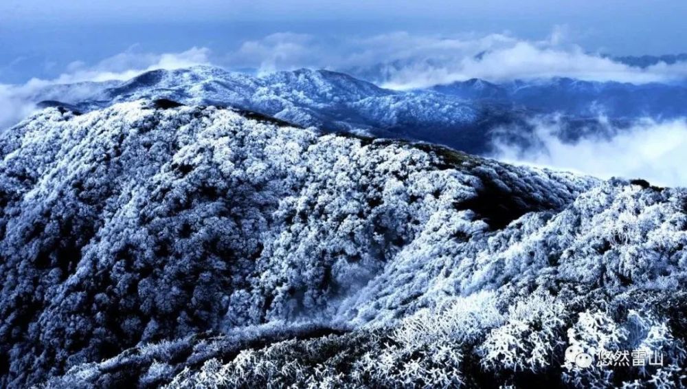 雷公山雪景图片